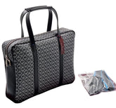 Schwarze Davidoff Colorama Business Tasche mit Reißverschluss, elegante Ledertasche für Geschäftsunterlagen.