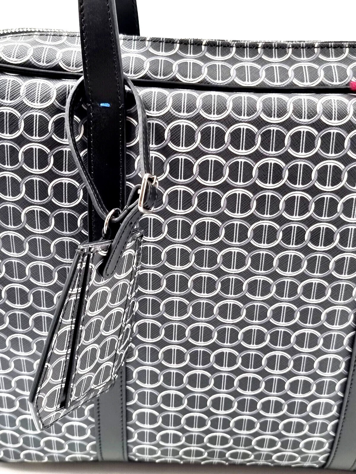 Schwarze Davidoff Colorama Business Tasche mit Reißverschluss, elegante Tasche für den Geschäftsgebrauch.