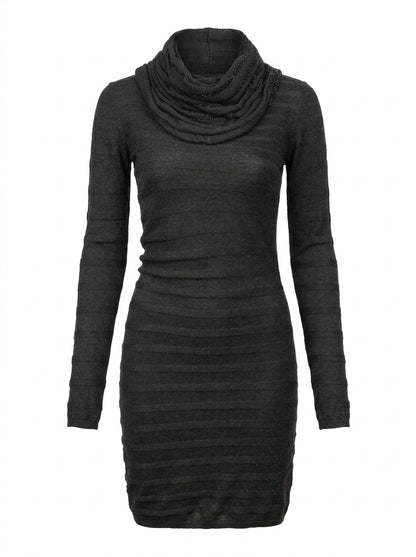 Armani Jeans Kleid Schwarz mit Rollkragen — ghost