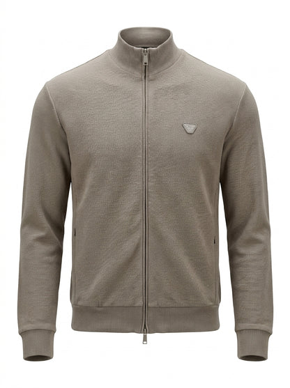 Armani Jeans Sweatshirt Beige mit Reißverschluss — ghost