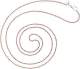 Dodo Kette aus 925 Silber mit Sandy Pink Anhänger, 80 cm lange Schmuckkette, elegantes Accessoire in zartem Rosa
