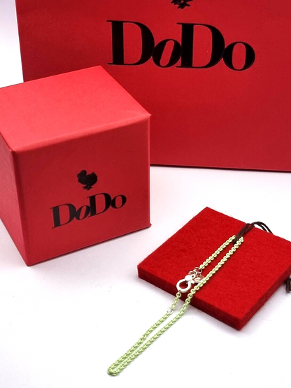 Dodo Armband aus 925 Silber mit Pistazie-Farbakzenten, elegantes Schmuckstück für Damen, detailreiche Silberschmuck-Design