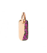 Dodo Charm aus 9kt Roségold mit Rubin, elegantes Schmuckstück mit filigranen Details und hochwertigem Material.