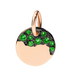 Dodo Precious Tag Charm aus 9 Karat Gold mit Tsavoriten, elegantes Schmuckstück mit Schmuckanhänger und funkelnden Edelsteinen
