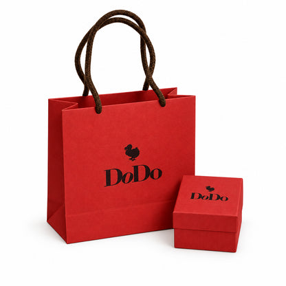 Colgante Dodo Precious Tag Oro rosa 9k Zafiros azules