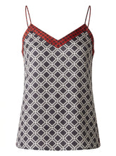 Armani Jeans Top Spagettiträger Geometrisch — ghost