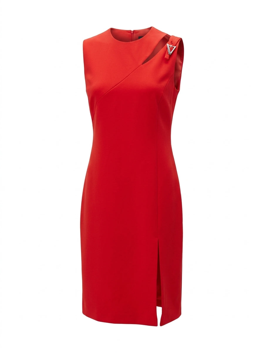 Versace Kleid Rot Asymmetrisch — ghost