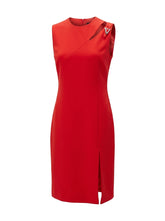 Versace Kleid Rot Asymmetrisch — ghost