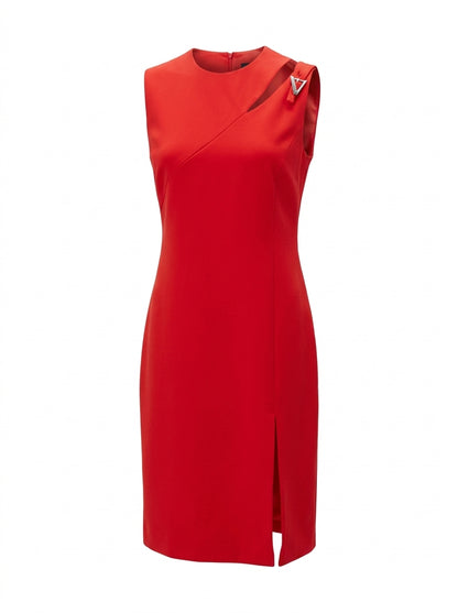 Versace Kleid Rot Asymmetrisch — ghost