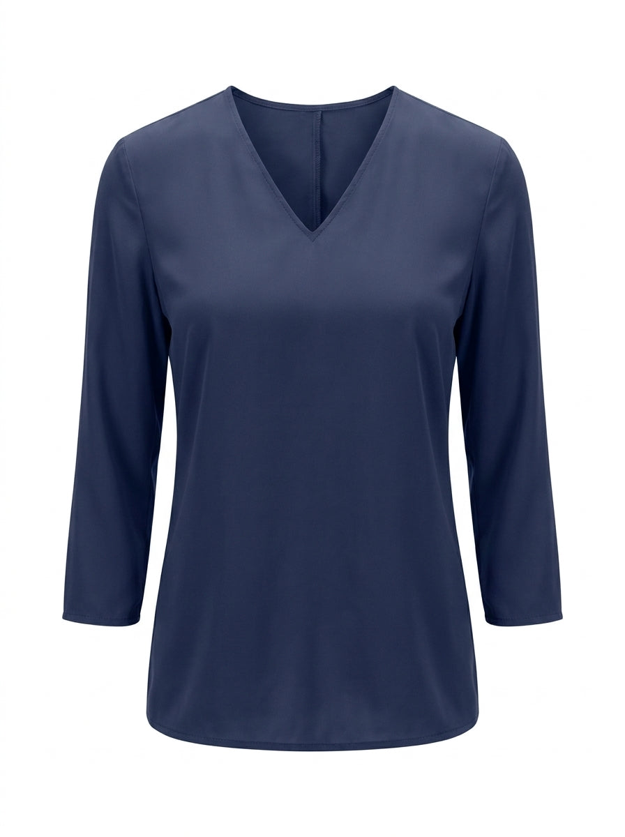 Armani Jeans Bluse Damen Marineblau — ghost