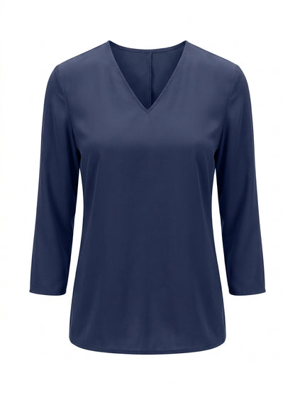 Armani Jeans Bluse Damen Marineblau — ghost