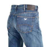 Herren-Jeans von Emporio Armani J21, Regular Fit, in Blau mit W34/L34, zeigt den klassischen, bequemen Schnitt.