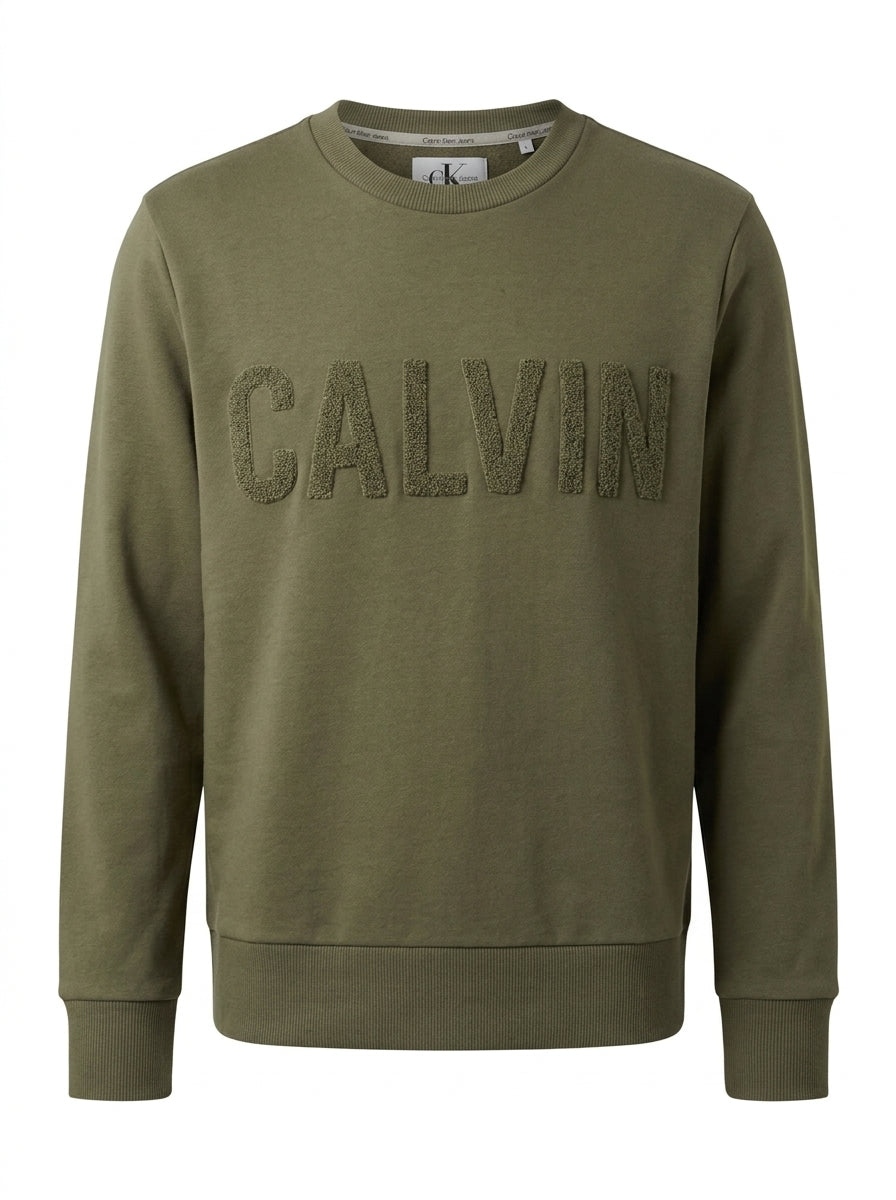 Calvin Klein Jeans Herren Sweatshirt Oliv - Logo (J303661-366) — ghost