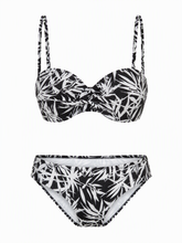 Emporio Armani Bikini Damen Schwarz Weiß Blattmuster — ghost