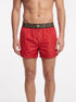 Versace Boxer Rot mit Greca-Muster — on model