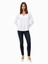 Armani Jeans Bluse Damen Weiß — on model