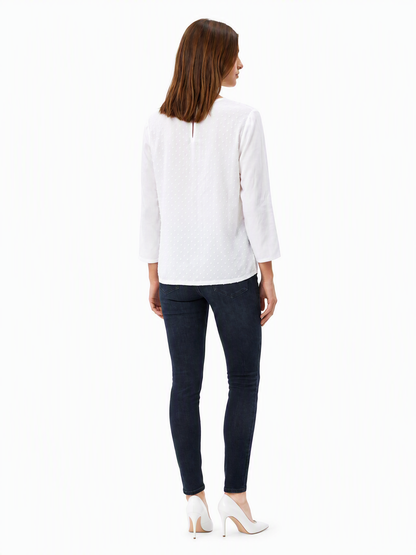 Armani Jeans Bluse Damen Weiß — on model