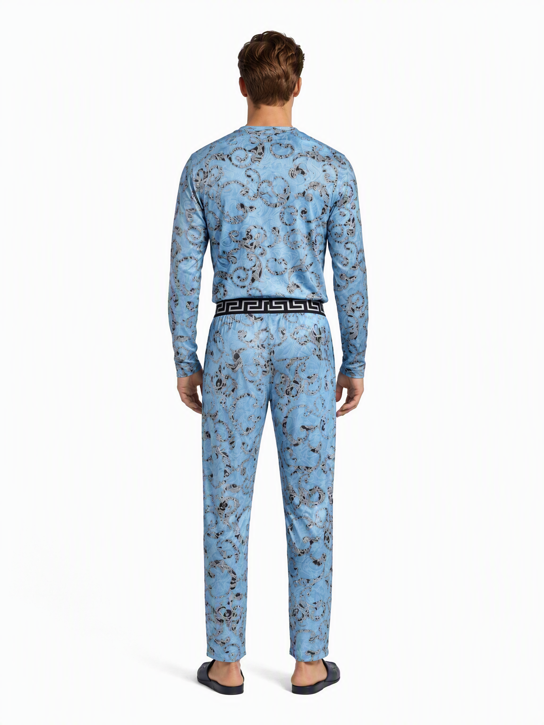 Versace Pyjama Hellblau Barock-Muster - Studio