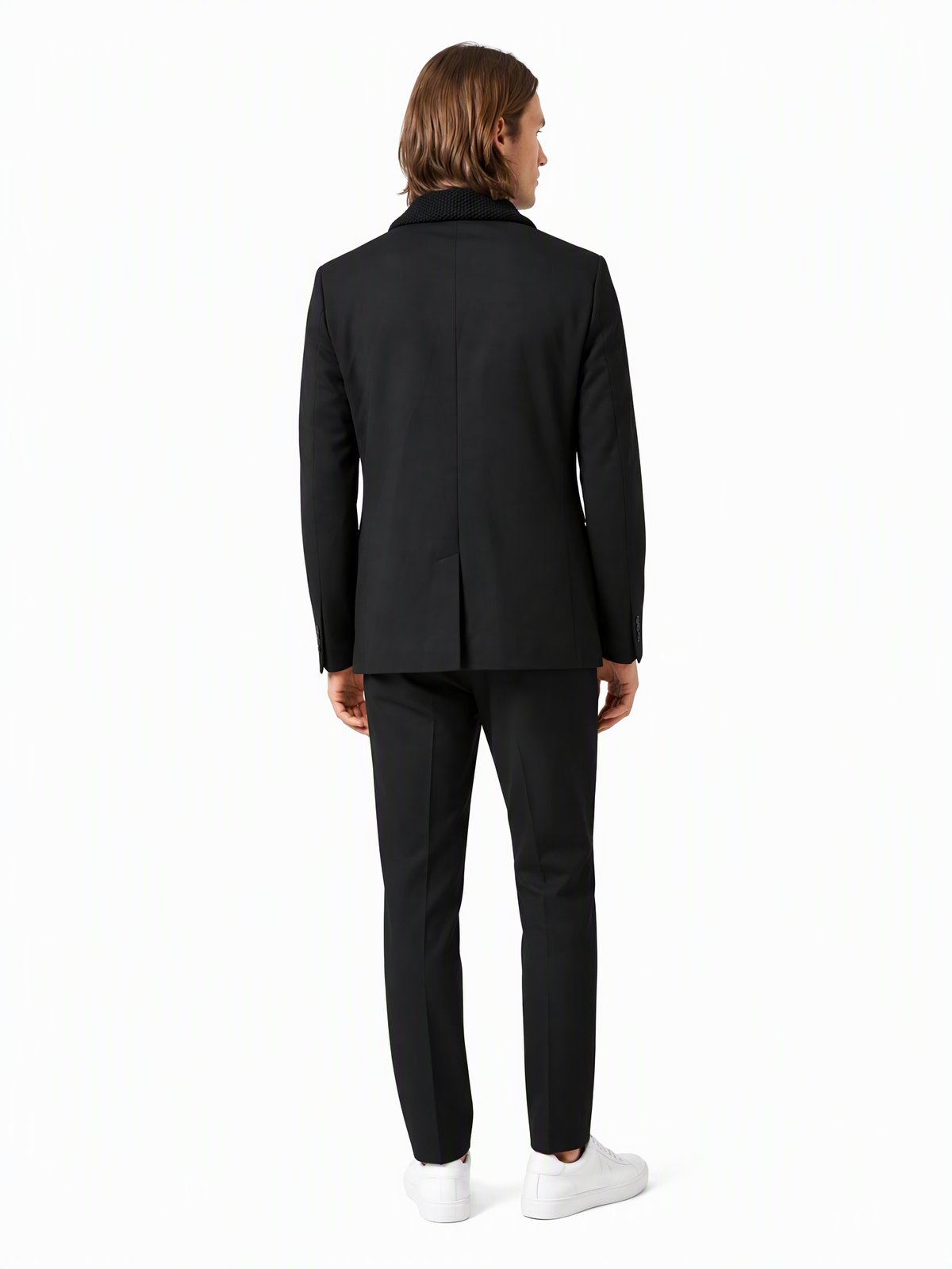 Emporio Armani Blazer Herren Schwarz — on model