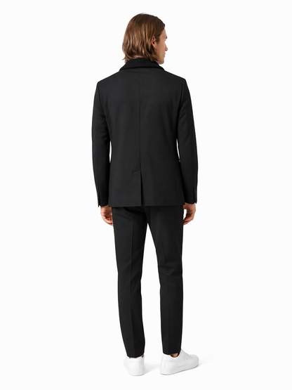 Emporio Armani Blazer Herren Schwarz — on model