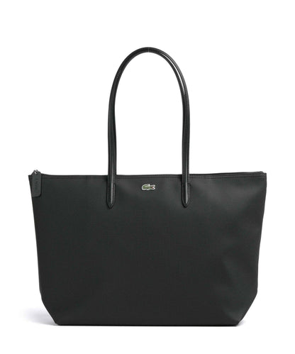 Schwarze Damen Shopper Tasche von Lacoste L.12.12 Concept aus Kunststoff, stilvoll und praktisch für den Alltag.
