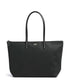Schwarze Damen Shopper Tasche von Lacoste L.12.12 Concept aus Kunststoff, stilvoll und praktisch für den Alltag.
