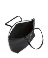 Schwarze Damen Shopper-Tasche von Lacoste L.12.12 Concept aus Kunststoff mit Markenlogo, elegante und praktische Handtasche