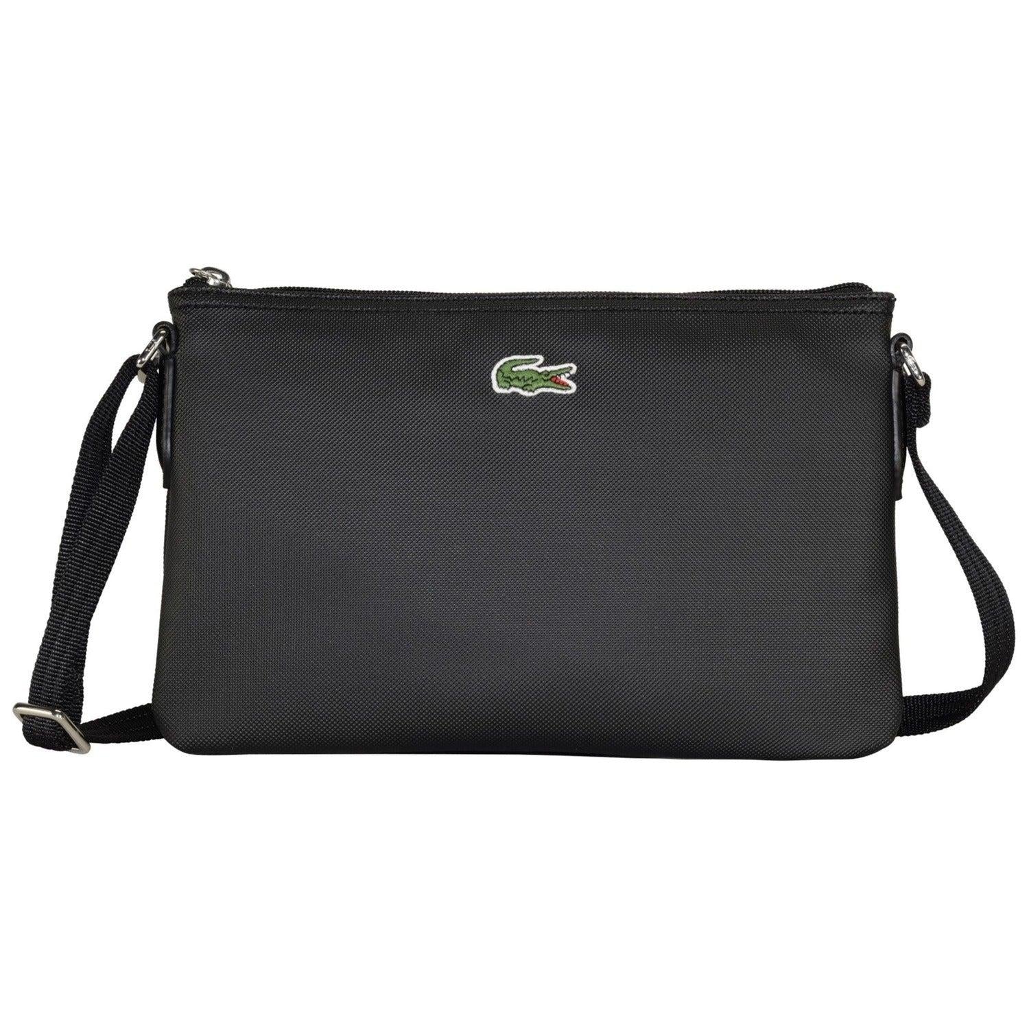 Schwarze Damen-Umhängetasche Lacoste L.12.12 Concept, 27 cm, modisches Accessoire, mit Markenlogo, aus hochwertigem Material