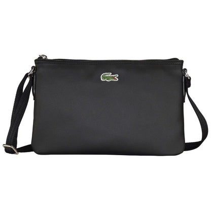 Schwarze Damen-Umhängetasche Lacoste L.12.12 Concept, 27 cm, modisches Accessoire, mit Markenlogo, aus hochwertigem Material