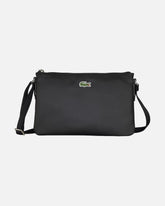 Schwarze Lacoste L.12.12 Concept Damentasche, 27cm, Umhängetasche aus Leder mit stilvollem Design