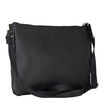 Schwarze Lacoste L.12.12 Concept Damentasche mit 27cm Umhängetasche, elegantes Design, langlebiges Material.