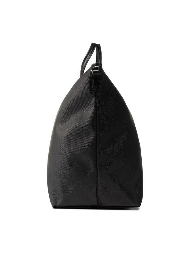Lacoste Damen Einkaufstasche L in Schwarz, Damentasche aus langlebigem Material mit Markenlogo und robustem Griff.
