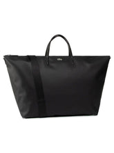 Lacoste Damen Shopping Bag L aus schwarzem Material mit Logo-Detaljen, große Einkaufstasche für Damen