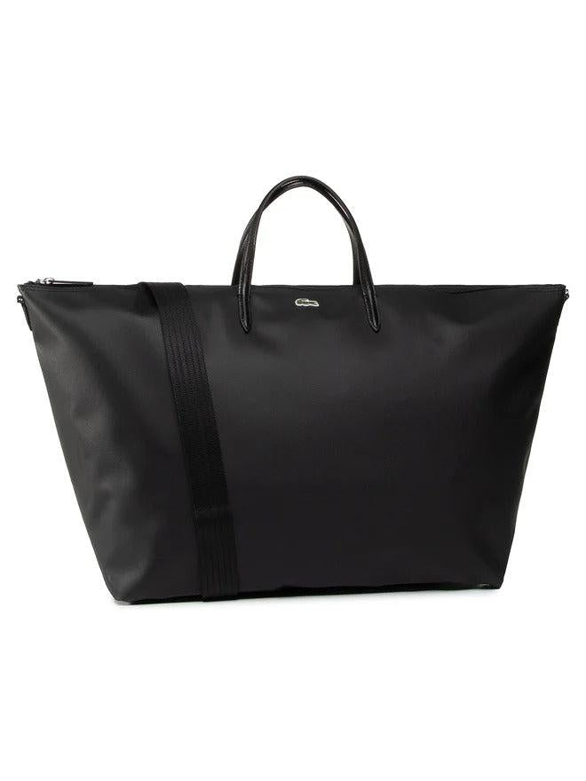 Lacoste Damen Shopping Bag L aus schwarzem Material mit Logo-Detaljen, große Einkaufstasche für Damen