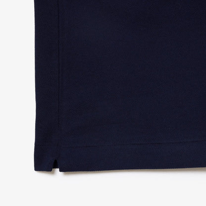 Schwarzes Lacoste L.12.12 Original Poloshirt für Herren im Classic Fit, kurze Ärmel, Krokodil-Logo auf der Brust.