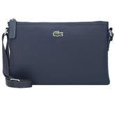 Schwarze Lacoste L.12.12 Concept Damen-Umhängetasche, 27 cm, aus Leder, mit stilvollem Design.