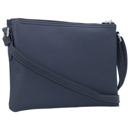 Schwarze Lacoste L.12.12 Concept Damen-Umhängetasche aus Leder, 27 cm, elegante Modeaccessoire