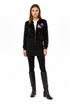 Emporio Armani Jacquard Jacke Schwarz — on model