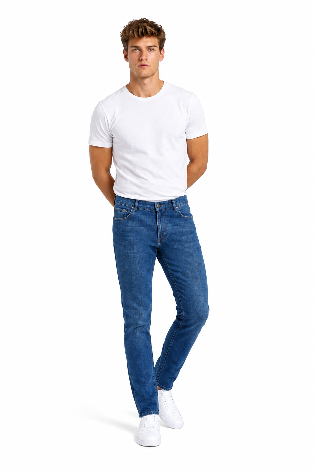Paul &amp; Shark Herrenjeans Dunkelblau — on model