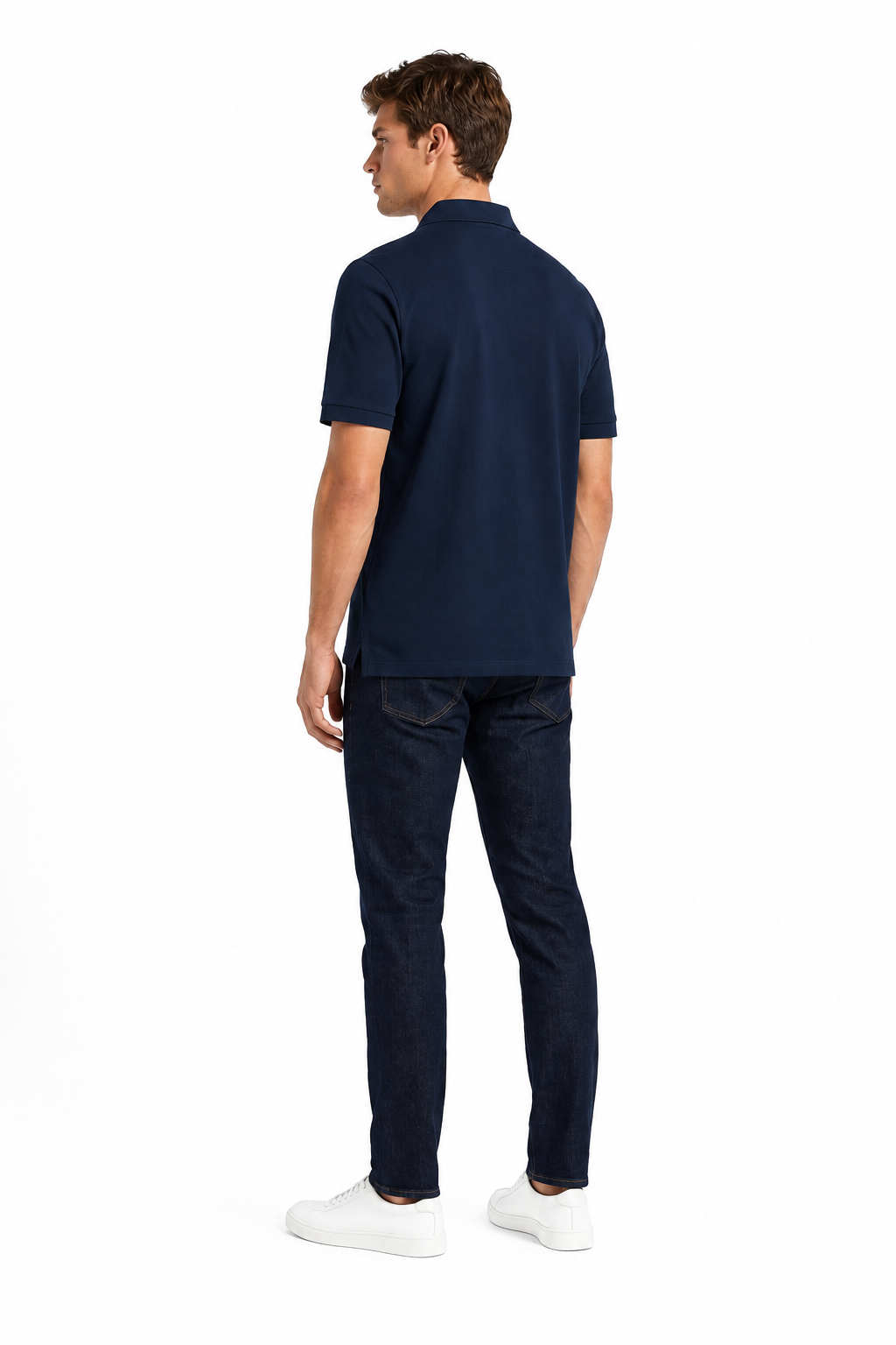 Paul &amp; Shark Poloshirt Marineblau (E18P1235 013) — on model