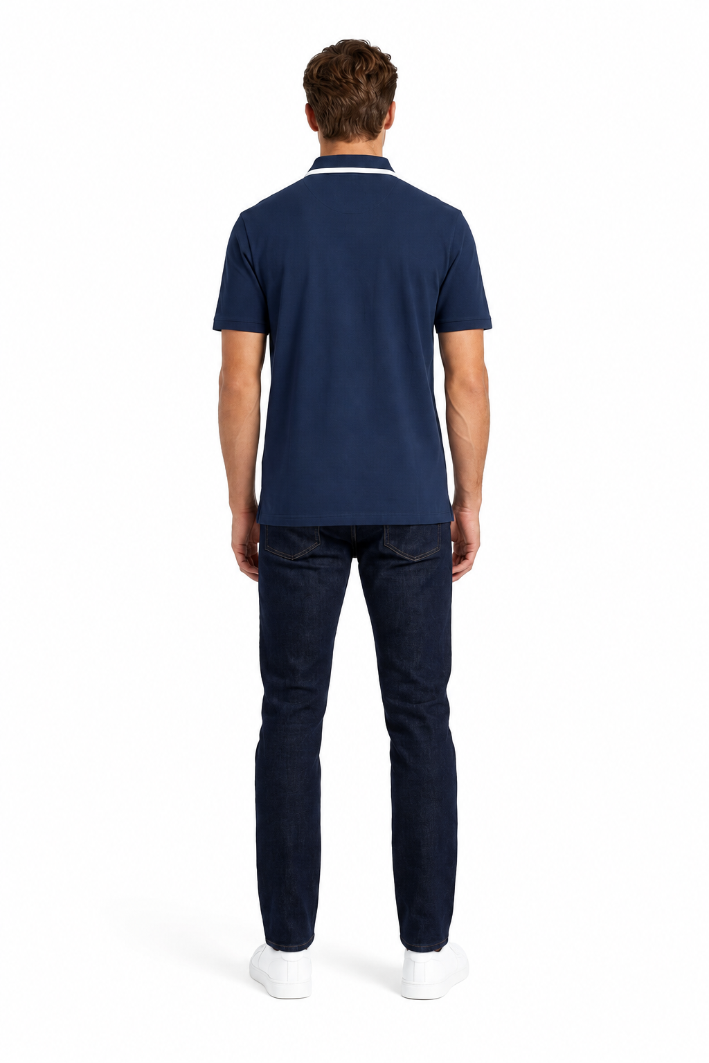 Paul &amp; Shark Poloshirt Marineblau — on model