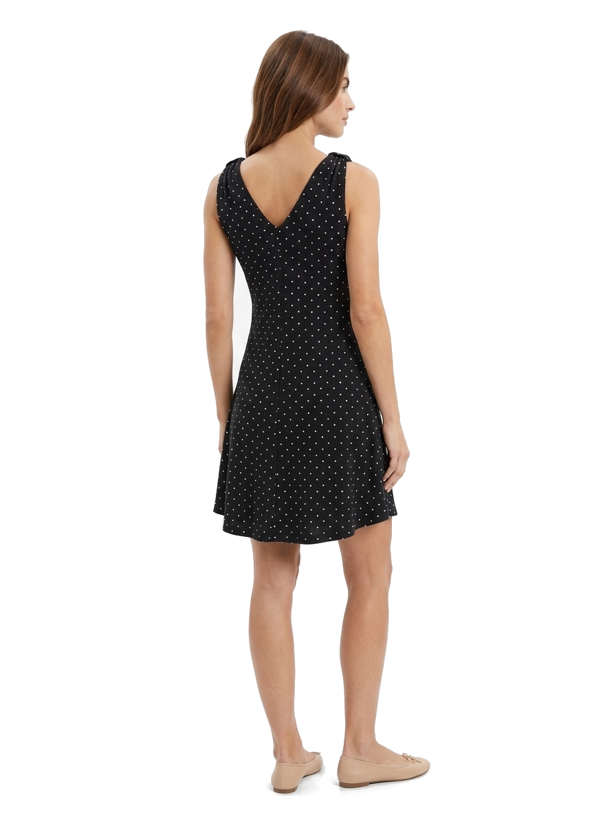 Emporio Armani Kleid Schwarz mit Punkte — on model