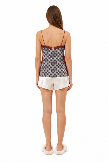 Armani Jeans Spaghetti Strap Geometric Top