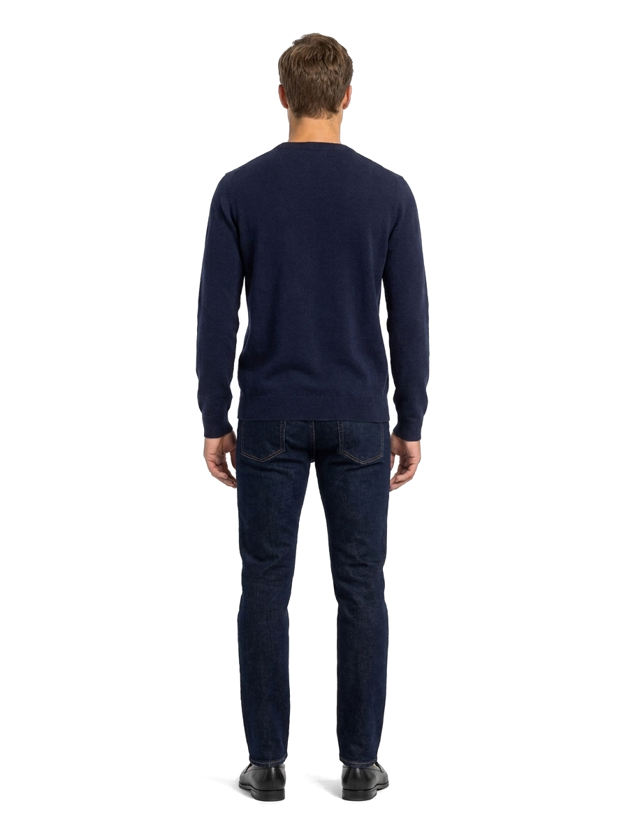 Calvin Klein Jeans Pullover Marineblau Rundhals — on model