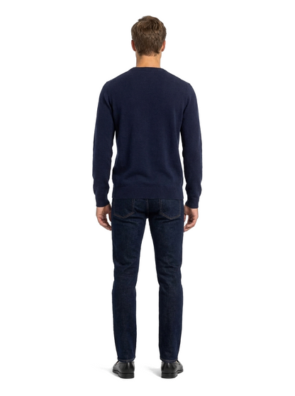 Calvin Klein Jeans Pullover Marineblau Rundhals — on model