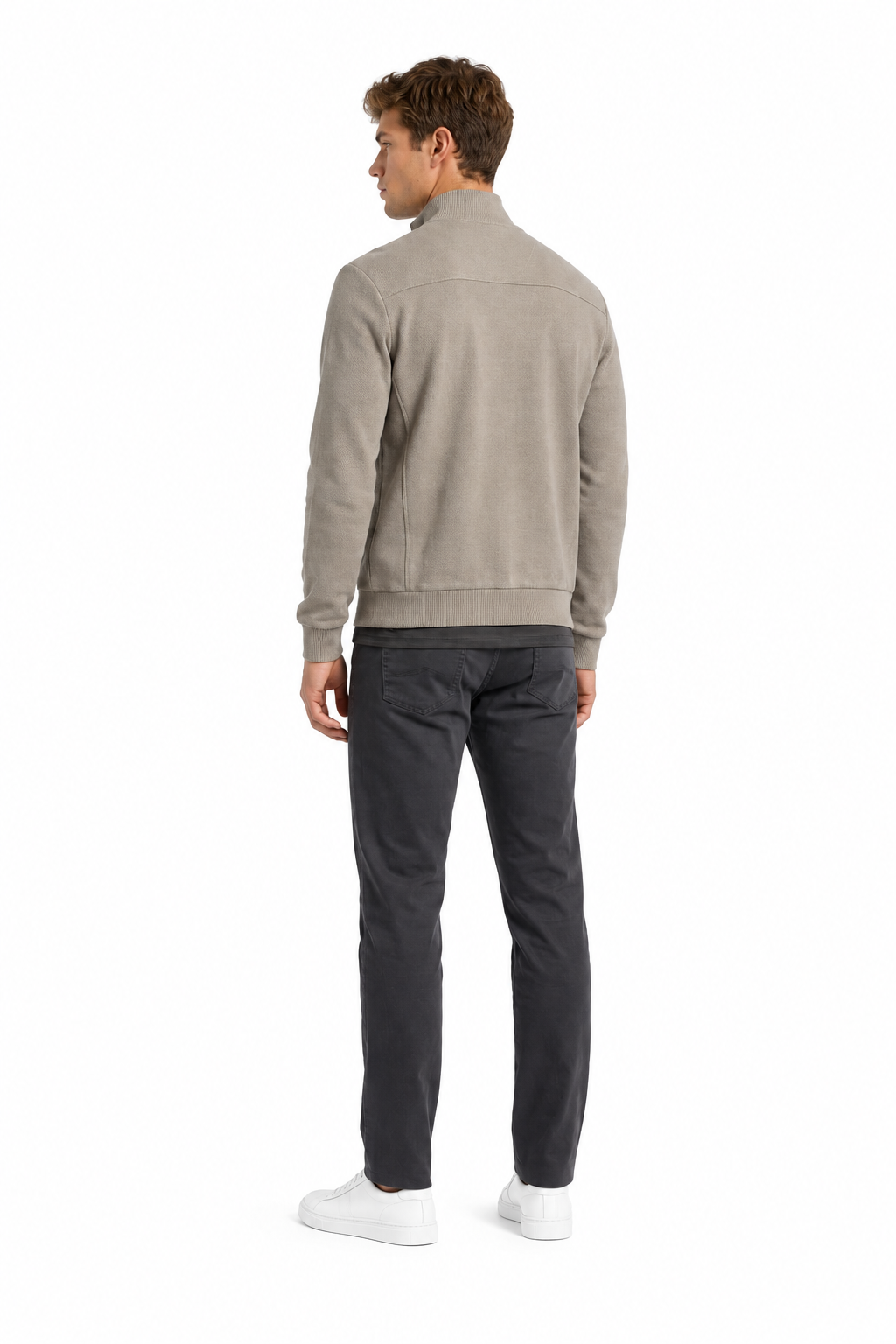 Armani Jeans Sweatshirt Beige mit Reißverschluss