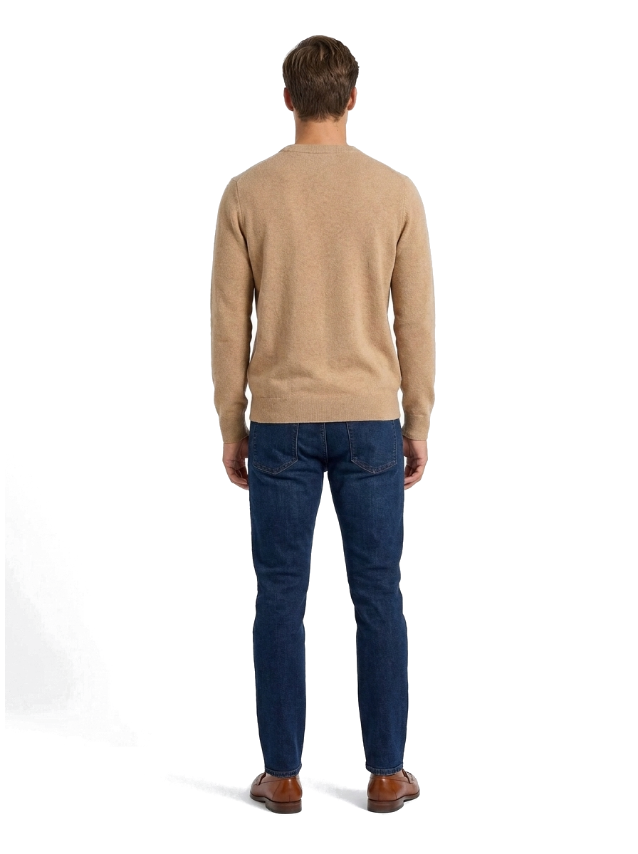 Calvin Klein Pullover Beige Rundhals — on model