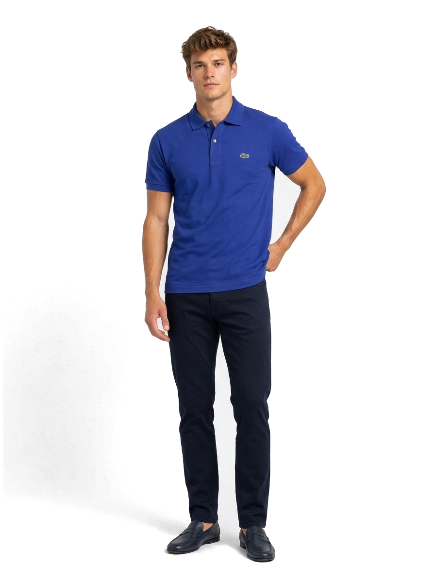 Lacoste Oceane Poloshirt Herren Blau — on model