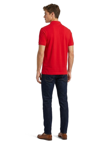 Lacoste L.12.12 Poloshirt Herren Rot — on model