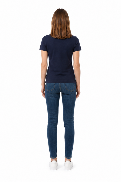 Lacoste Poloshirt Damen Kurzarm Marineblau